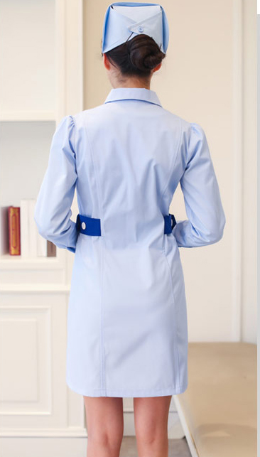 长袖护士服白大褂背面