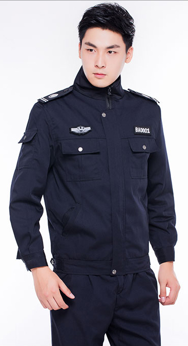 2011新式保安工作服春秋套装长袖拉链夹克