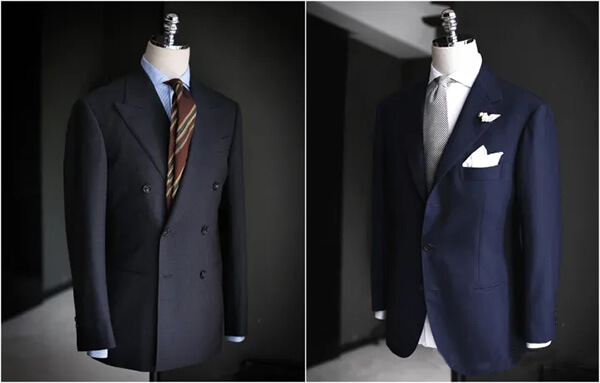 左：深灰色Dark suit 右：深蓝色 suit