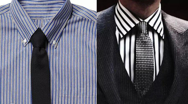 条纹衬衫搭配的领带