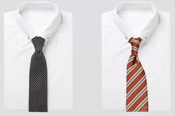 针织面料的衬衫搭配的领带